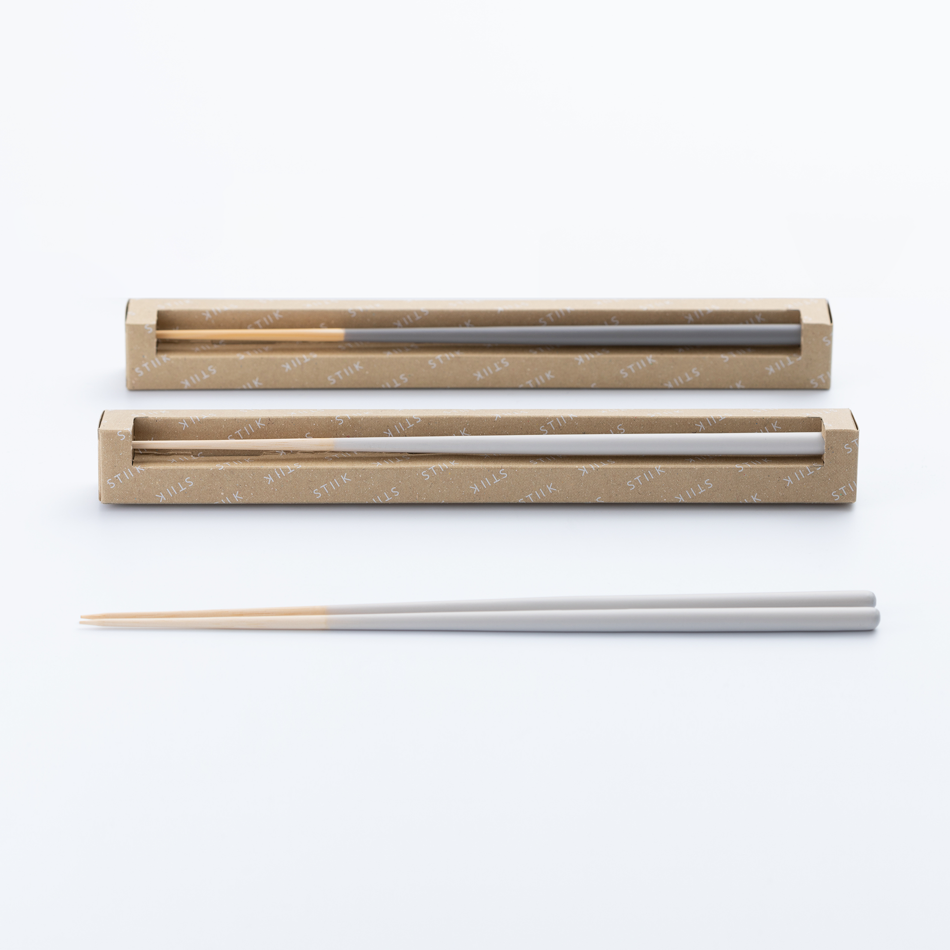 STIIK セラミックグレー ミディアムグレー 2膳1セット パッケージ