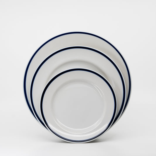 青いラインのお皿ビストロプレート３サイズ